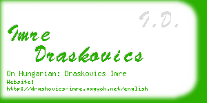 imre draskovics business card